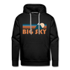 Premium Big Sky, Montana Hoodie - Retro Mountain Premium Men's Big Sky Sweatshirt / Hoodie - black