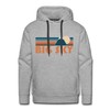 Premium Big Sky, Montana Hoodie - Retro Mountain Premium Men's Big Sky Sweatshirt / Hoodie - heather grey