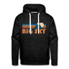 Premium Big Sky, Montana Hoodie - Retro Mountain Premium Men's Big Sky Sweatshirt / Hoodie - charcoal grey