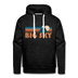 Premium Big Sky, Montana Hoodie - Retro Mountain Premium Men's Big Sky Sweatshirt / Hoodie - charcoal grey