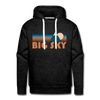 Premium Big Sky, Montana Hoodie - Retro Mountain Premium Men's Big Sky Sweatshirt / Hoodie