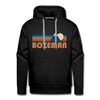 Premium Bozeman, Montana Hoodie - Retro Mountain Premium Men's Bozeman Sweatshirt / Hoodie - black