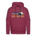 Premium Bozeman, Montana Hoodie - Retro Mountain Premium Men's Bozeman Sweatshirt / Hoodie - burgundy