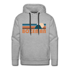 Premium Bozeman, Montana Hoodie - Retro Mountain Premium Men's Bozeman Sweatshirt / Hoodie - heather grey