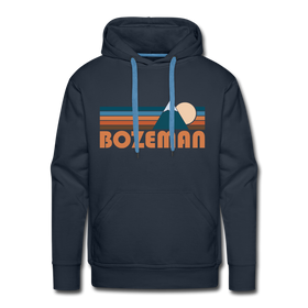 Premium Bozeman, Montana Hoodie - Retro Mountain Premium Men's Bozeman Sweatshirt / Hoodie