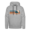 Premium Breckenridge, Colorado Hoodie - Retro Mountain Premium Men's Breckenridge Sweatshirt / Hoodie - heather grey