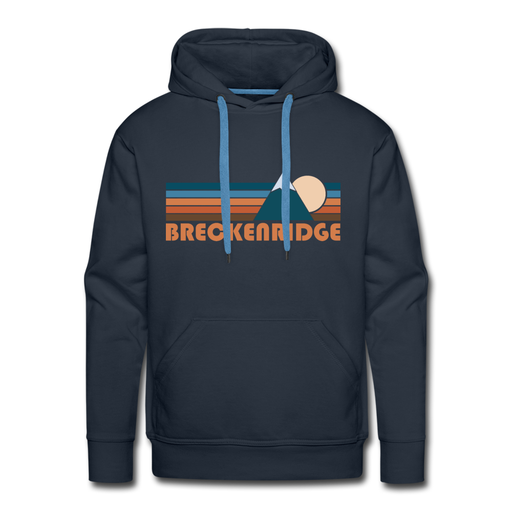 Premium Breckenridge, Colorado Hoodie - Retro Mountain Premium Men's  Breckenridge Sweatshirt / Hoodie