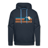 Premium Breckenridge, Colorado Hoodie - Retro Mountain Premium Men's Breckenridge Sweatshirt / Hoodie - navy
