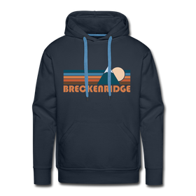 Premium Breckenridge, Colorado Hoodie - Retro Mountain Premium Men's Breckenridge Sweatshirt / Hoodie