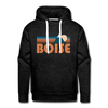 Premium Boise, Idaho Hoodie - Retro Mountain Premium Men's Boise Sweatshirt / Hoodie