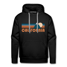 Premium California Hoodie - Retro Mountain Premium Men's California Sweatshirt / Hoodie - black