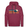Premium California Hoodie - Retro Mountain Premium Men's California Sweatshirt / Hoodie - burgundy