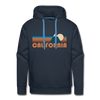 Premium California Hoodie - Retro Mountain Premium Men's California Sweatshirt / Hoodie - navy