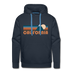 Premium California Hoodie - Retro Mountain Premium Men's California Sweatshirt / Hoodie - navy