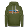 Premium California Hoodie - Retro Mountain Premium Men's California Sweatshirt / Hoodie - olive green