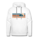Premium Chattanooga, Tennessee Hoodie - Retro Mountain Premium Men's Chattanooga Sweatshirt / Hoodie - white