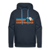 Premium Chattanooga, Tennessee Hoodie - Retro Mountain Premium Men's Chattanooga Sweatshirt / Hoodie - navy