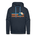 Premium Chattanooga, Tennessee Hoodie - Retro Mountain Premium Men's Chattanooga Sweatshirt / Hoodie - navy