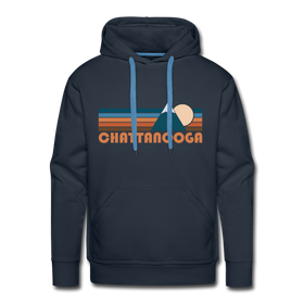 Premium Chattanooga, Tennessee Hoodie - Retro Mountain Premium Men's Chattanooga Sweatshirt / Hoodie