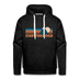 Premium Chattanooga, Tennessee Hoodie - Retro Mountain Premium Men's Chattanooga Sweatshirt / Hoodie - charcoal grey