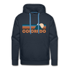 Premium Colorado Hoodie - Retro Mountain Premium Men's Colorado Sweatshirt / Hoodie - navy