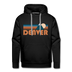 Premium Denver, Colorado Hoodie - Retro Mountain Premium Men's Denver Sweatshirt / Hoodie - black