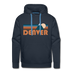 Premium Denver, Colorado Hoodie - Retro Mountain Premium Men's Denver Sweatshirt / Hoodie - navy