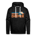 Premium Denver, Colorado Hoodie - Retro Mountain Premium Men's Denver Sweatshirt / Hoodie - charcoal grey