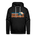 Premium Durango, Colorado Hoodie - Retro Mountain Premium Men's Durango Sweatshirt / Hoodie - black