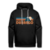 Premium Durango, Colorado Hoodie - Retro Mountain Premium Men's Durango Sweatshirt / Hoodie - black