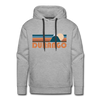 Premium Durango, Colorado Hoodie - Retro Mountain Premium Men's Durango Sweatshirt / Hoodie - heather grey