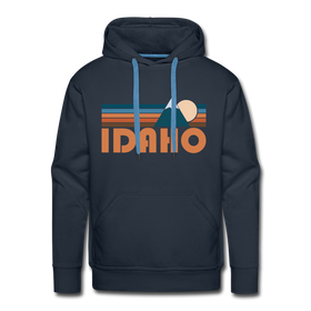 Premium Idaho Hoodie - Retro Mountain Premium Men's Idaho Sweatshirt / Hoodie - navy