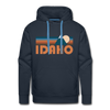 Premium Idaho Hoodie - Retro Mountain Premium Men's Idaho Sweatshirt / Hoodie - navy