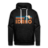 Premium Idaho Hoodie - Retro Mountain Premium Men's Idaho Sweatshirt / Hoodie - charcoal grey