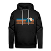 Premium Colorado Springs, Colorado Hoodie - Retro Mountain Premium Men's Colorado Springs Sweatshirt / Hoodie - black