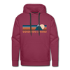 Premium Colorado Springs, Colorado Hoodie - Retro Mountain Premium Men's Colorado Springs Sweatshirt / Hoodie