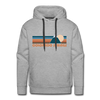 Premium Colorado Springs, Colorado Hoodie - Retro Mountain Premium Men's Colorado Springs Sweatshirt / Hoodie - heather grey