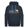 Premium Colorado Springs, Colorado Hoodie - Retro Mountain Premium Men's Colorado Springs Sweatshirt / Hoodie