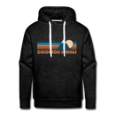 Premium Colorado Springs, Colorado Hoodie - Retro Mountain Premium Men's Colorado Springs Sweatshirt / Hoodie - charcoal grey