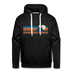 Premium Colorado Springs, Colorado Hoodie - Retro Mountain Premium Men's Colorado Springs Sweatshirt / Hoodie - charcoal grey