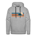 Premium Jackson Hole, Wyoming Hoodie - Retro Mountain Premium Men's Jackson Hole Sweatshirt / Hoodie - heather grey