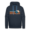 Premium Jackson Hole, Wyoming Hoodie - Retro Mountain Premium Men's Jackson Hole Sweatshirt / Hoodie - navy