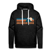 Premium Jackson Hole, Wyoming Hoodie - Retro Mountain Premium Men's Jackson Hole Sweatshirt / Hoodie - charcoal grey