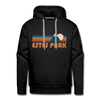 Premium Estes Park, Colorado Hoodie - Retro Mountain Premium Men's Estes Park Sweatshirt / Hoodie - black