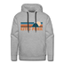 Premium Estes Park, Colorado Hoodie - Retro Mountain Premium Men's Estes Park Sweatshirt / Hoodie - heather grey
