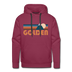 Premium Golden, Colorado Hoodie - Retro Mountain Premium Men's Golden Sweatshirt / Hoodie - burgundy