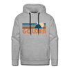 Premium Golden, Colorado Hoodie - Retro Mountain Premium Men's Golden Sweatshirt / Hoodie - heather grey