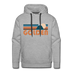 Premium Golden, Colorado Hoodie - Retro Mountain Premium Men's Golden Sweatshirt / Hoodie - heather grey