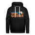 Premium Golden, Colorado Hoodie - Retro Mountain Premium Men's Golden Sweatshirt / Hoodie - charcoal grey