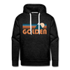 Premium Golden, Colorado Hoodie - Retro Mountain Premium Men's Golden Sweatshirt / Hoodie